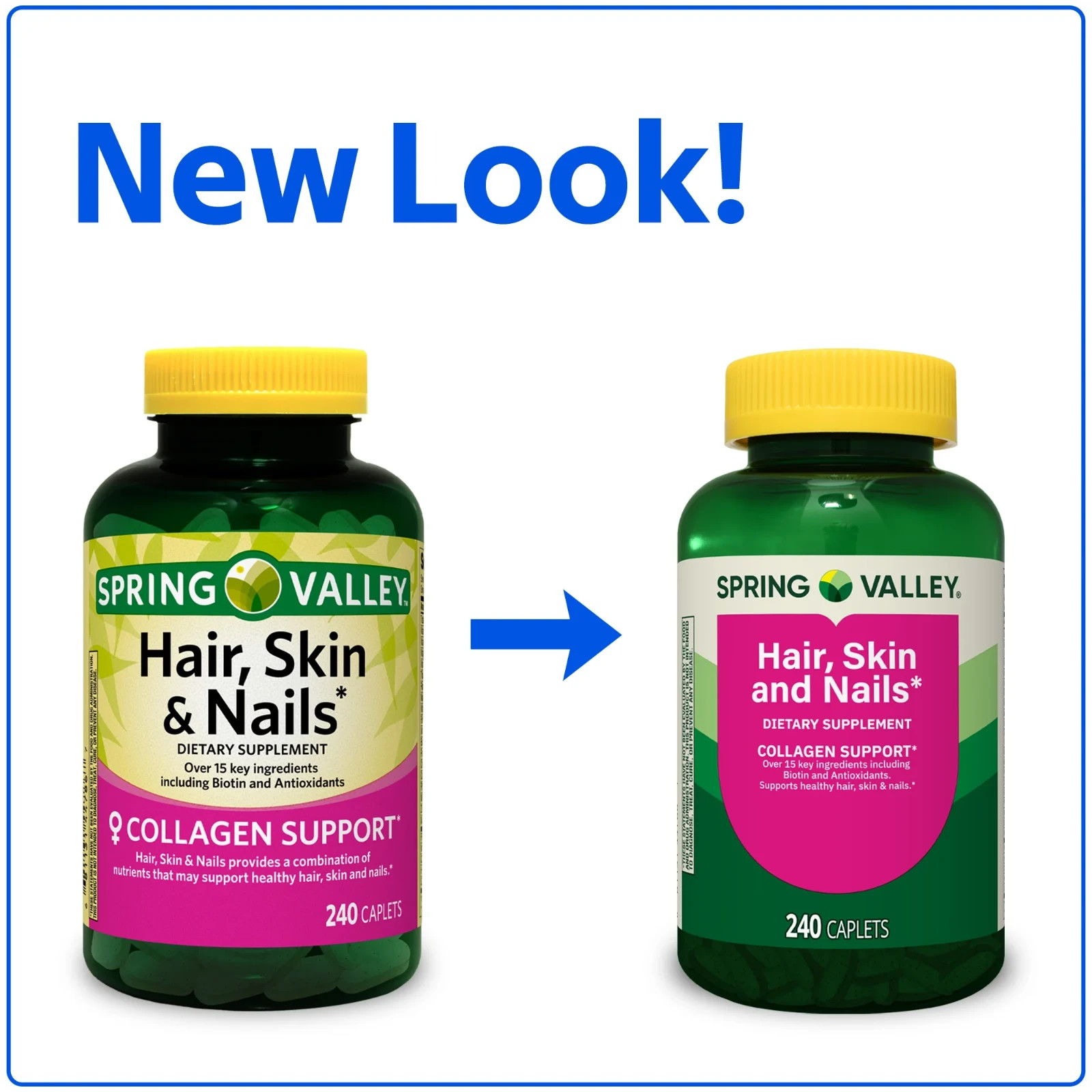 Spring Valley Hair, Skin & Nails Dietary Supplement, 240 count