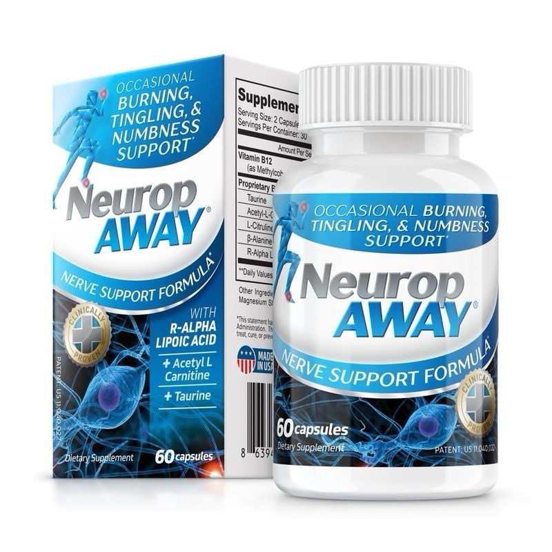 Neurop Away Nerve Support Formula 60 Daily Capsules *Sugar Free 08/2029