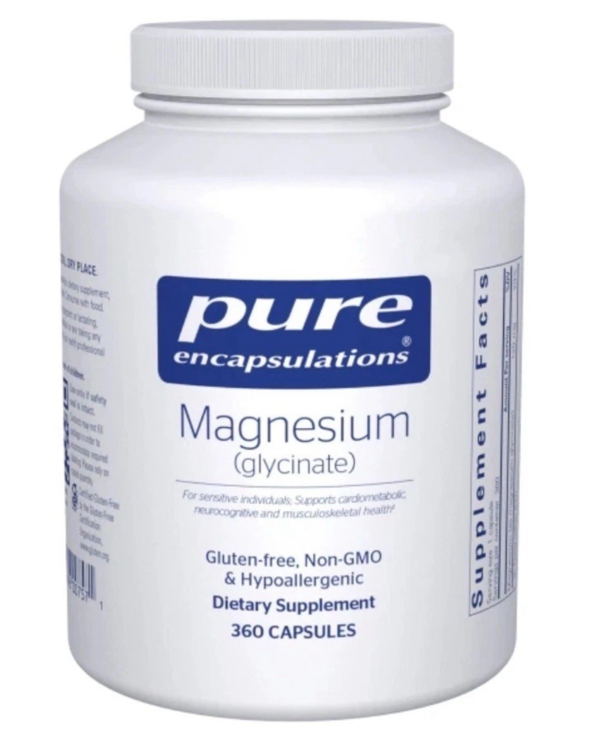 Pure Encapsulations Magnesium (glycinate) 120mg – 360 Capsules Exp: 2028