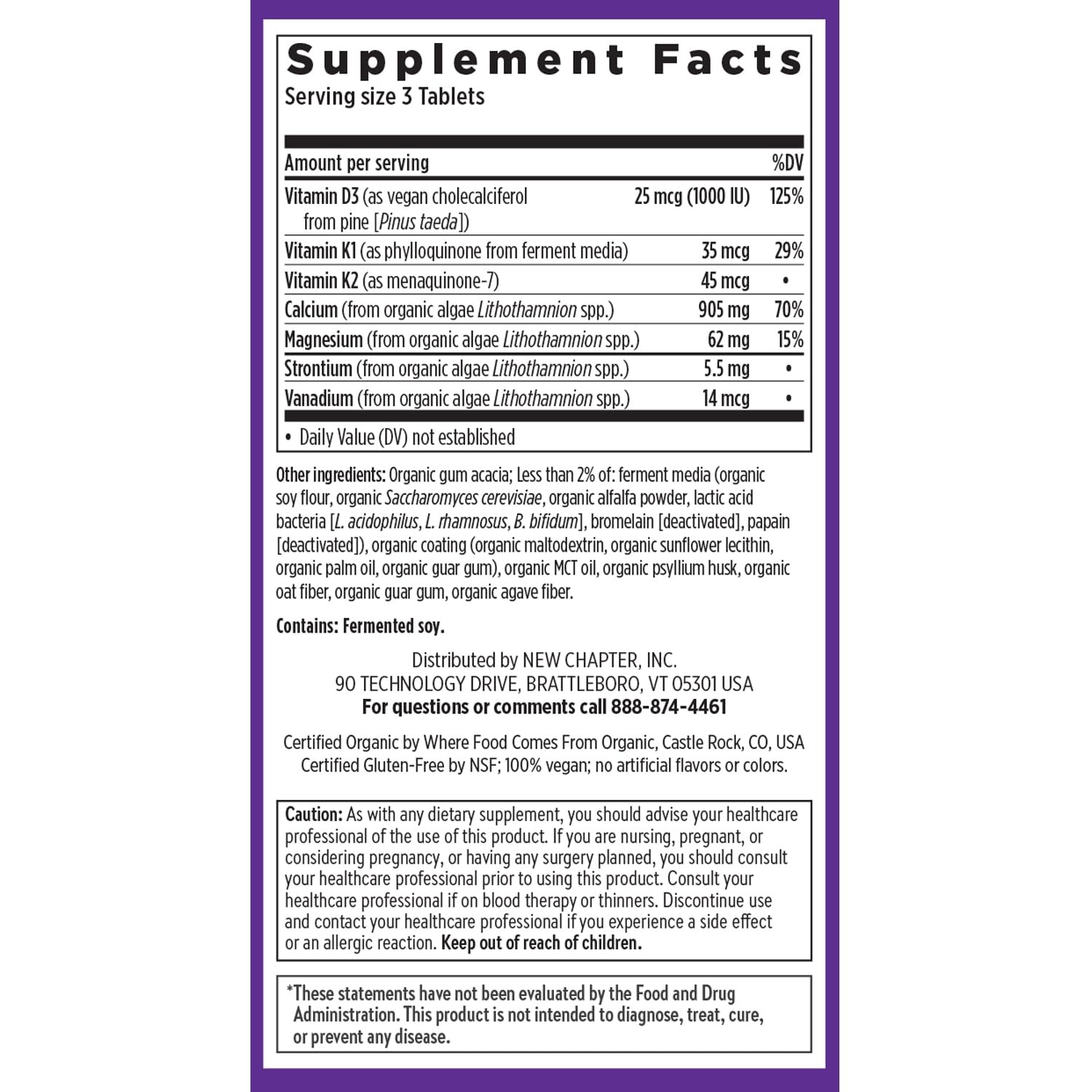 New Chapter Calcium Supplement – Bone Strength 120 Count (Pack of 1), Green