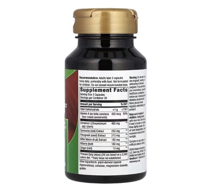 Nature’s Way, 4 PACK, Blood Sugar Manager, 90 Capsules each (360 total!)