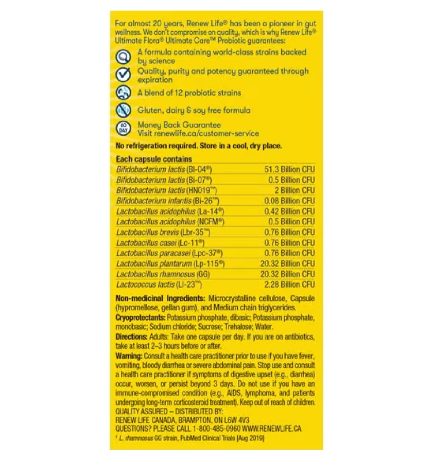Renew Life Ultimate Flora Care Probiotic 2-Pack 100 Billion 12 Strains