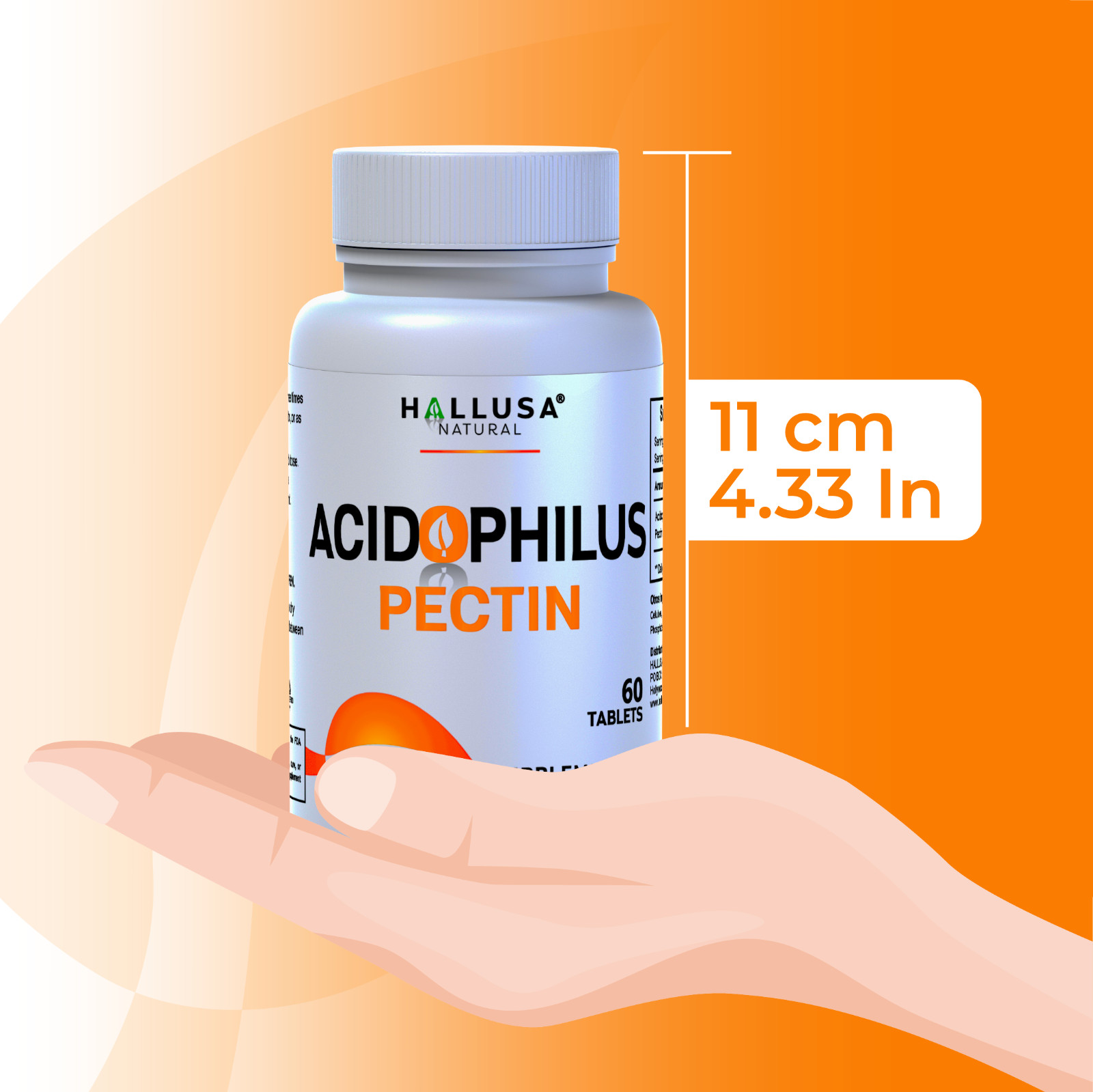ACIDOPHILUS PECTIN – Digestive & Gut Health – Probiotic Irritable Bowel – 60 Tab