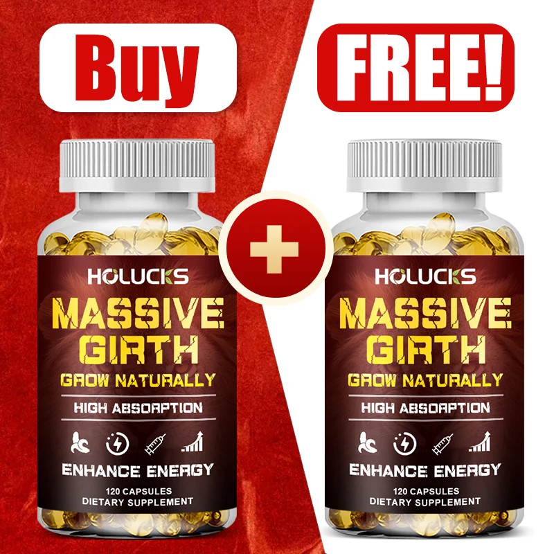 Buy 1 Get 1 Free! Massive Girth Supplement, for Enhanced Blood Flow, Stamina & O