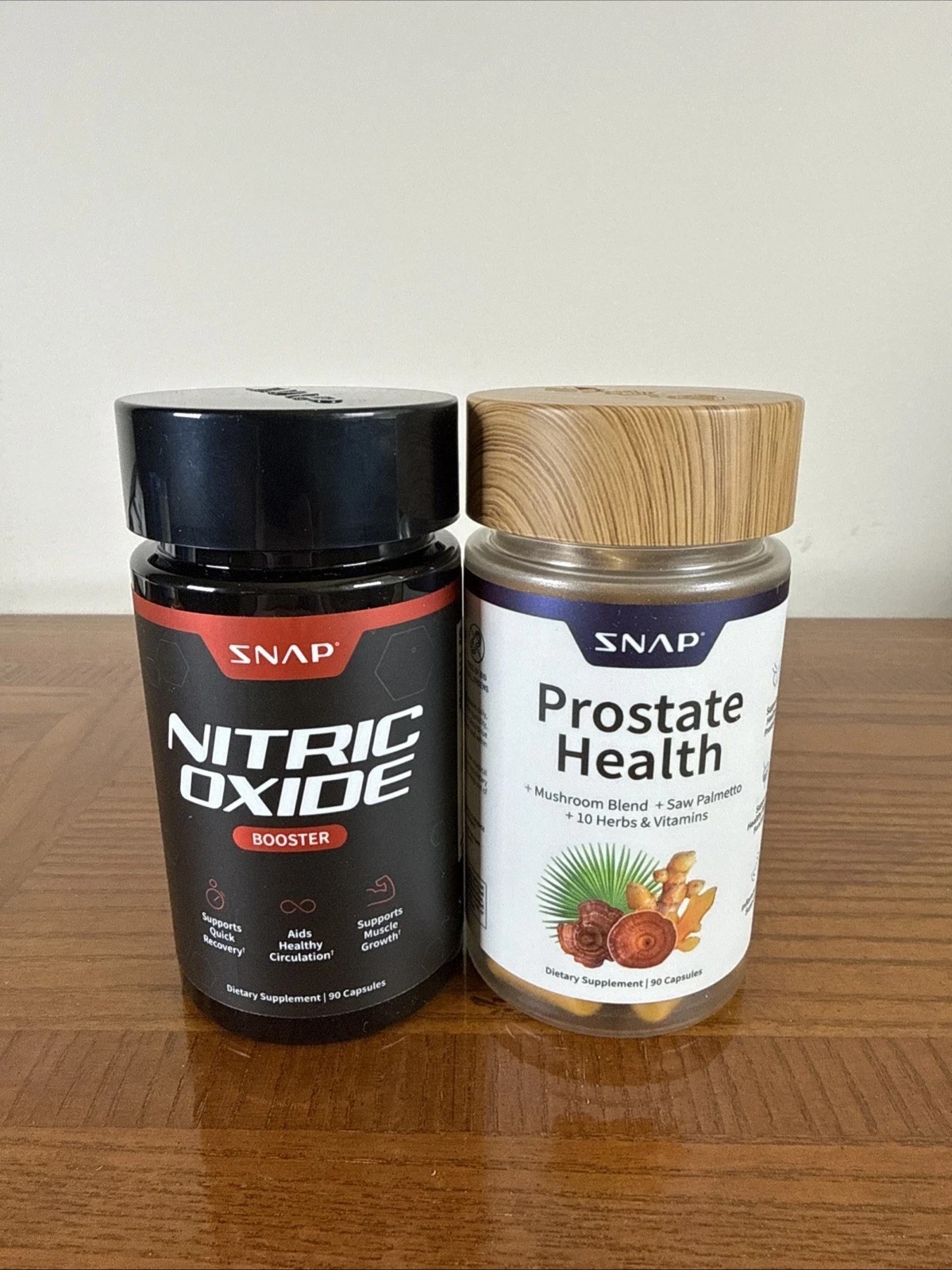 Snap supplements -Nitric Oxide Booster90ct +Prostate Health Bundle Free ship