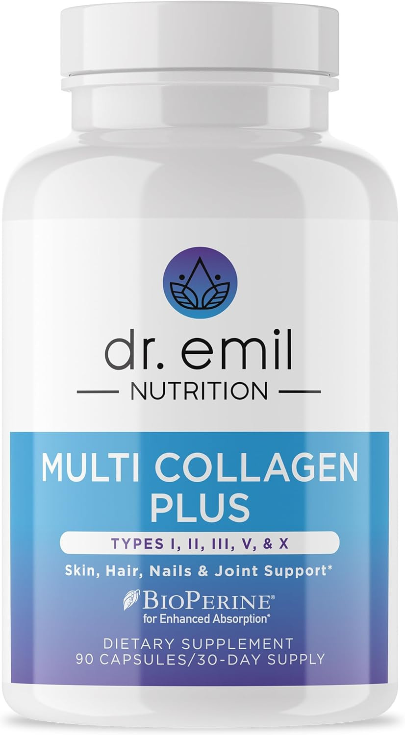 DR. EMIL NUTRITION Multi Collagen Pills – Collagen Supplements to Support Hair,