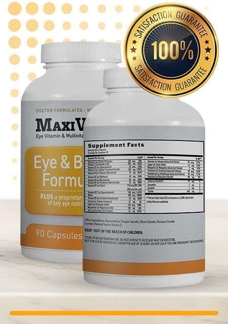 MaxiVision® Eye Formula – Eye Vitamin Based on AREDS 2 Study – Age-Related Ma…