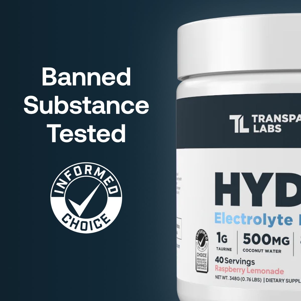 Transparent Labs Hydrate Naturally Sweetened 11.3 Ounce (Pack of 1), No Color