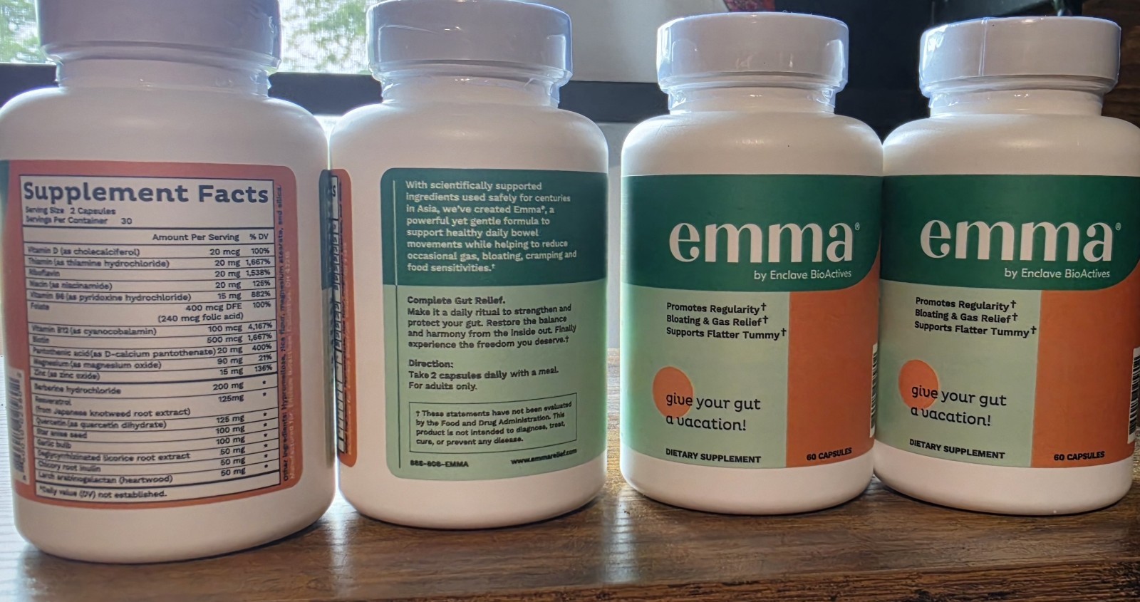 Emma by Konscious Keto 60 Capsules Exp 12/2027 Bloating & Gas Relief