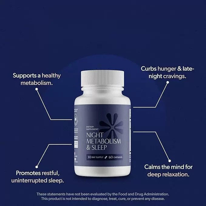 Night Metabolism & Sleep Dietary Supplement 60 Capsules Sleep Support