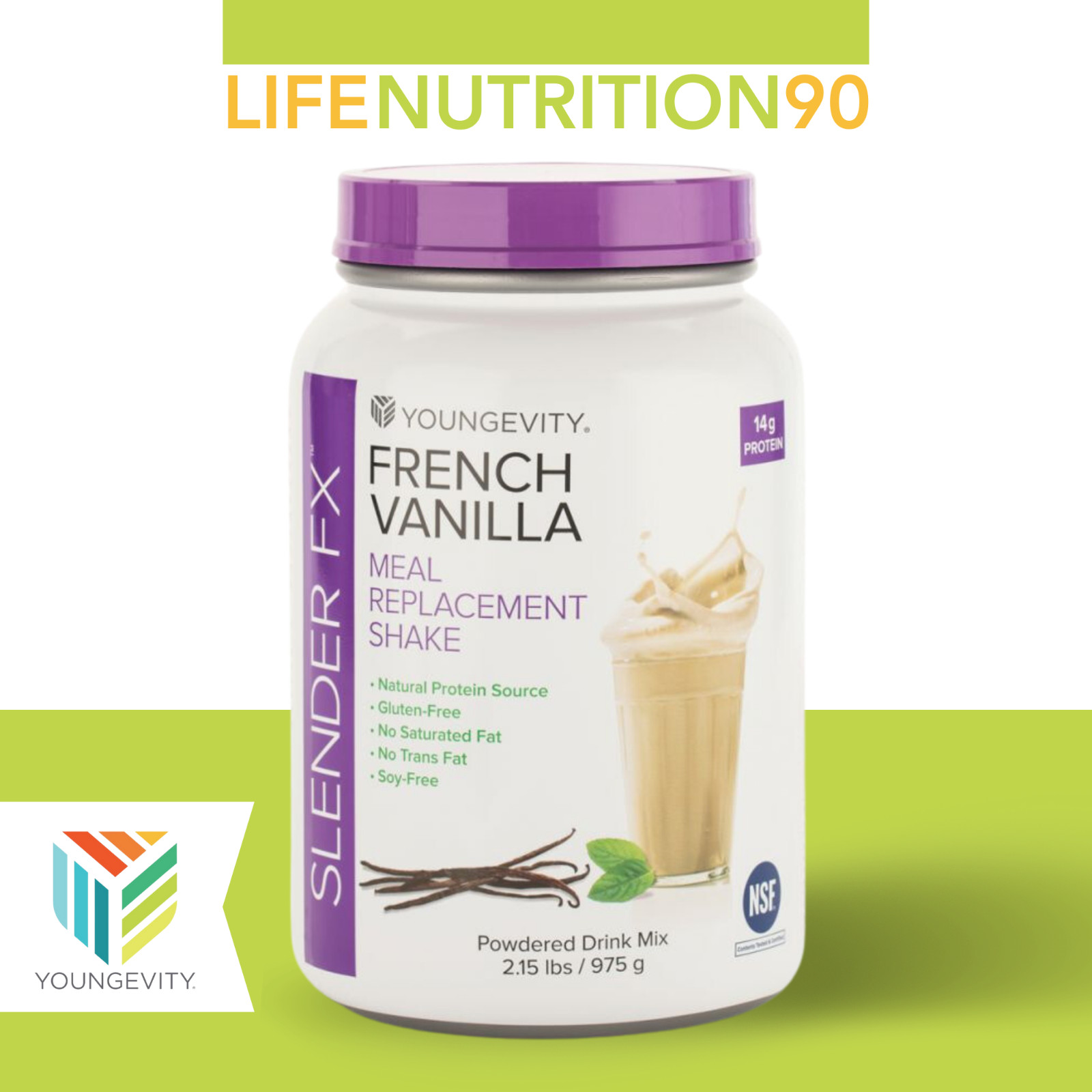 Youngevity Slender Fx Meal Replacement Shake – French Vanilla / 30 Servings