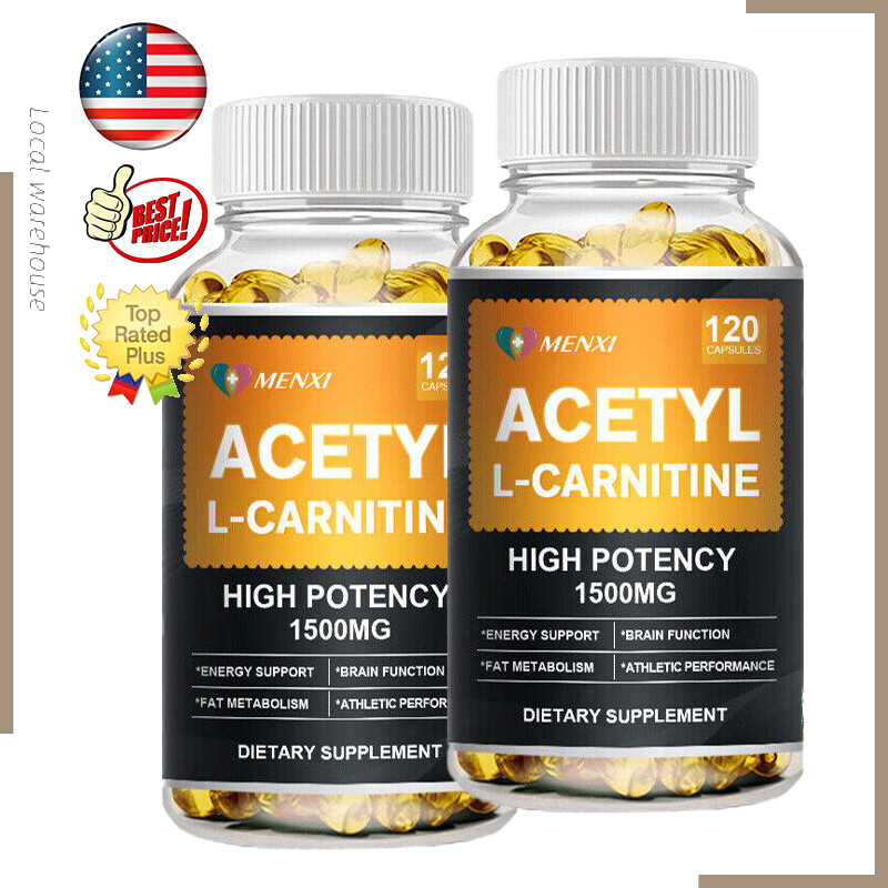 2×L-Carnitine Capsules For Fat Burning, Weight Loss,Muscle,Accelerate Metabolism