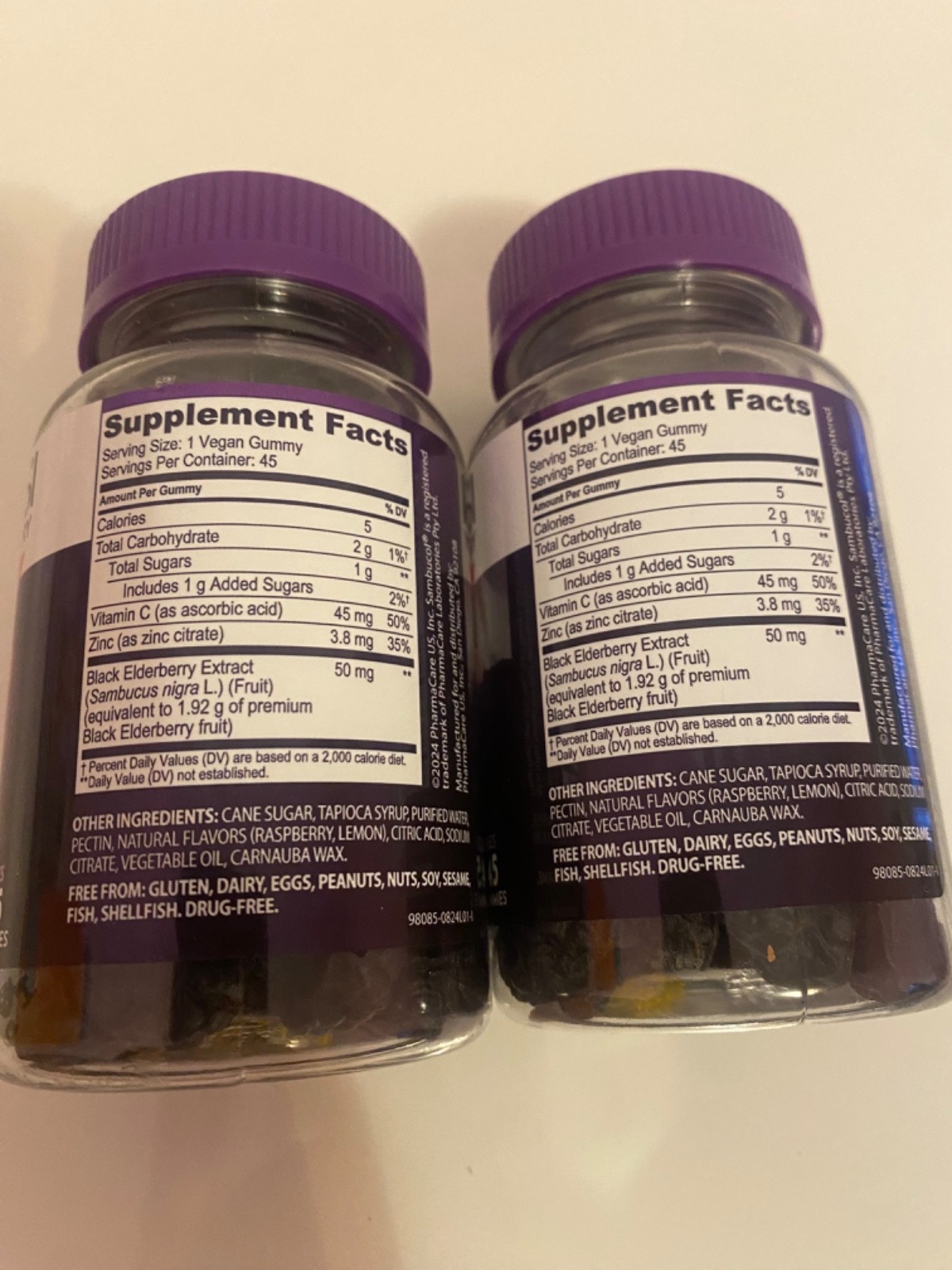 New & Sealed (2-Pack)Sambucol Black Elderberry Advanced Immune (45 ct.) Gummies