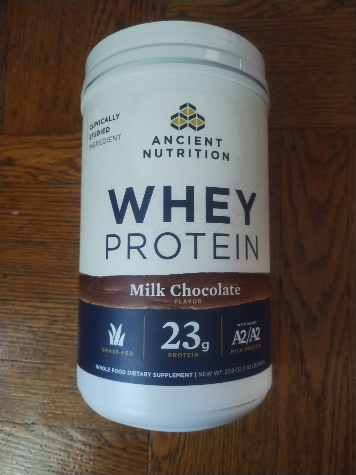 Ancient Nutrition Grass Fed Whey Protein Milk Chocolate 23g Protein Powder 12/27