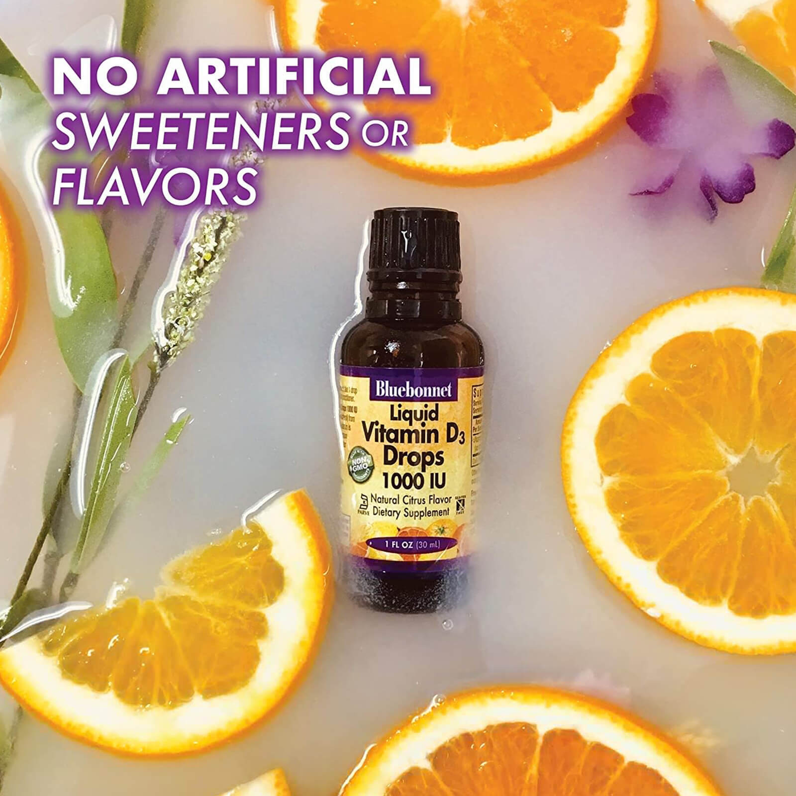Bluebonnet Liquid Vitamin D3 Drops 50 Mcg 2000 IU Citrus 1 fl oz