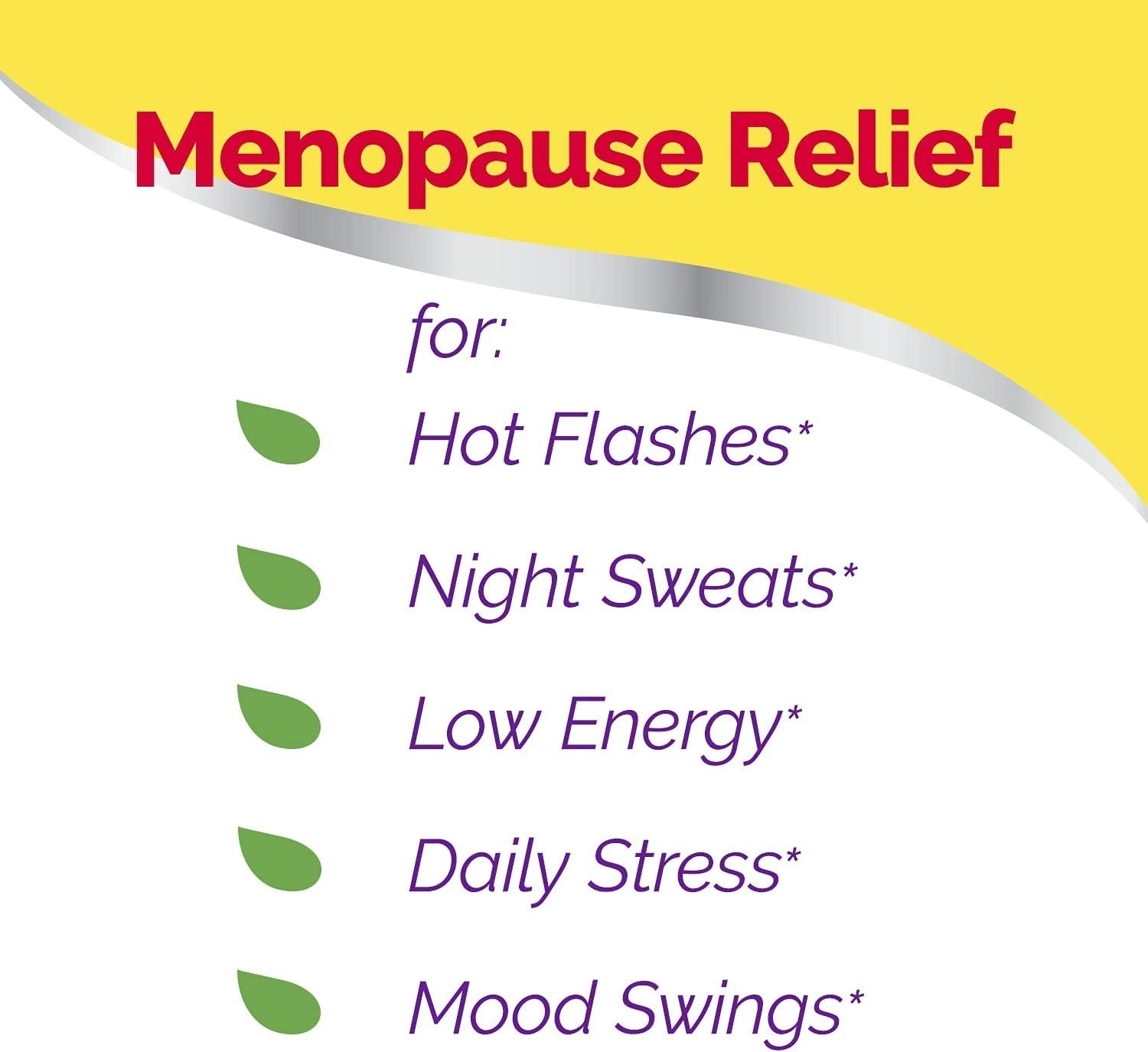 Menopause Relief Supplement – Stress & Energy Boost, Night Sweats & Hot Flashes,
