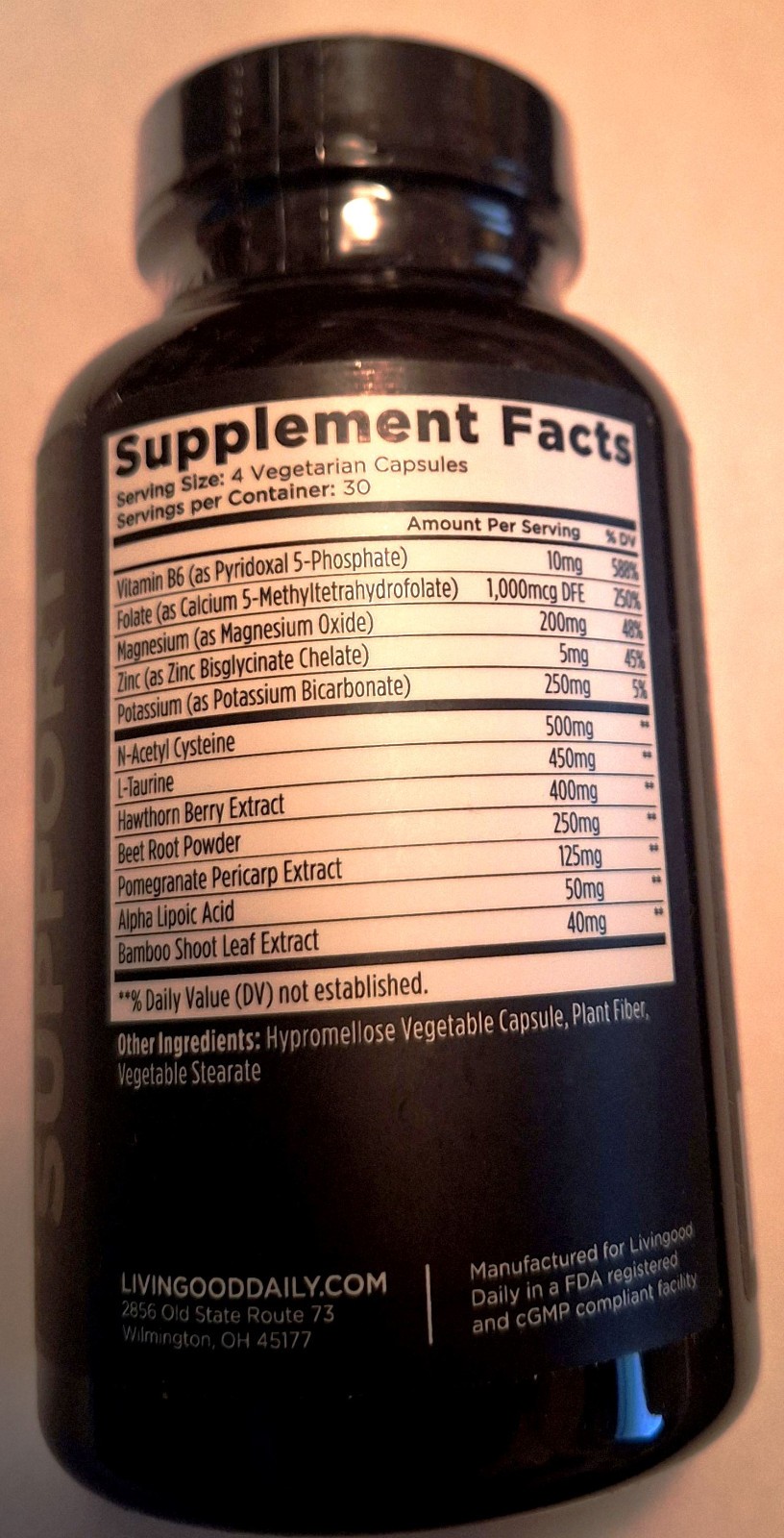 Livingood Daily Blood Pressure Support 120 caps heart health supplement exp 2027