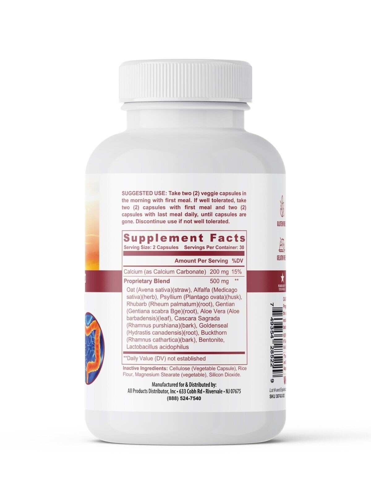 Colon Sweep, Cleansing and Digestive, Weight loss Support & Natural, 120 Caps