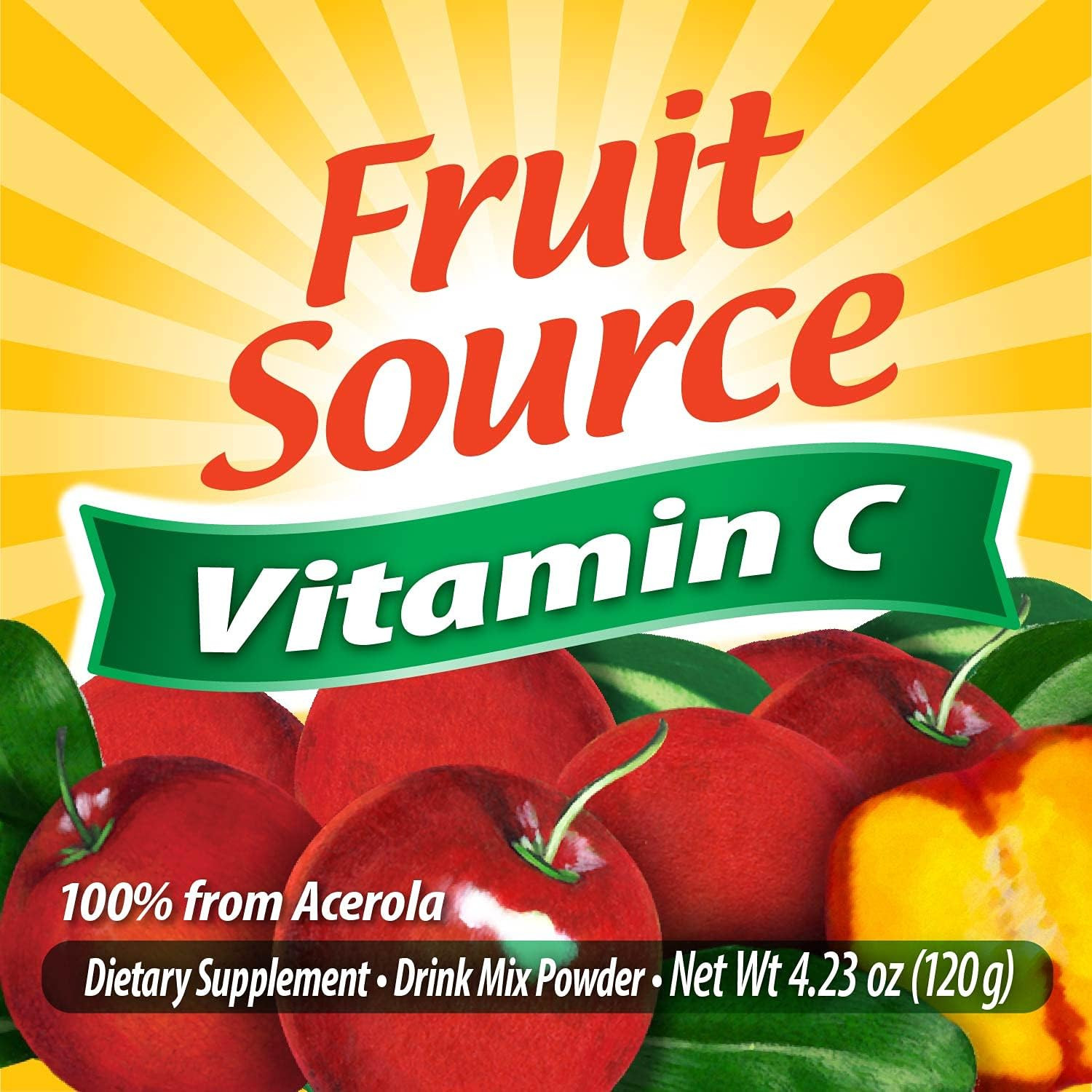 Nature’s Way Alive! Vitamin C Powder Drink Mix from Organic Acerola, 4.23 Oz.