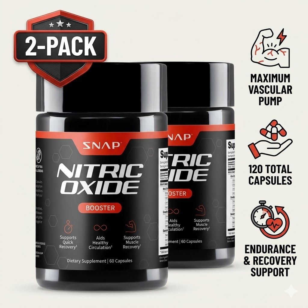 SNAP Nitric Oxide Enhancer Supplement 2-Pack Wellness Circulation Muscle