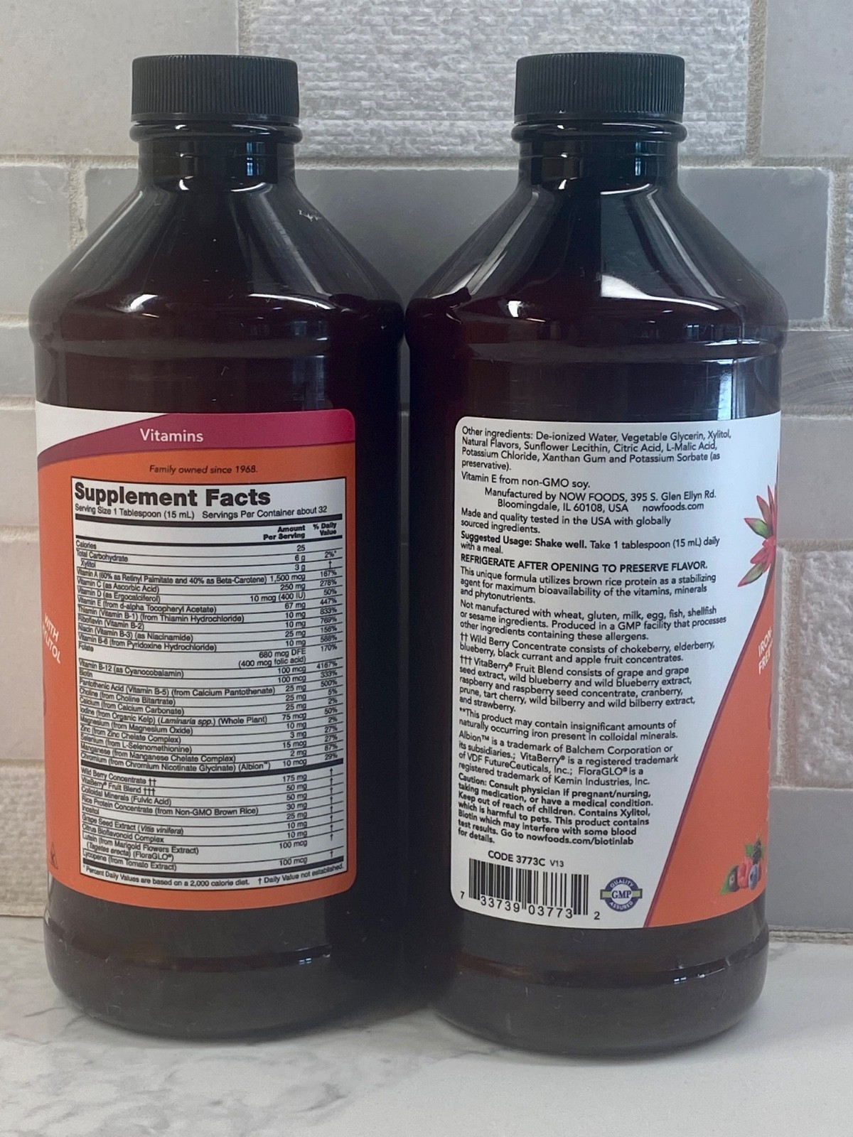 Now Foods Liquid Multi Vitamin & Mineral Supplement 16oz x2 Wild Berry 01/2028