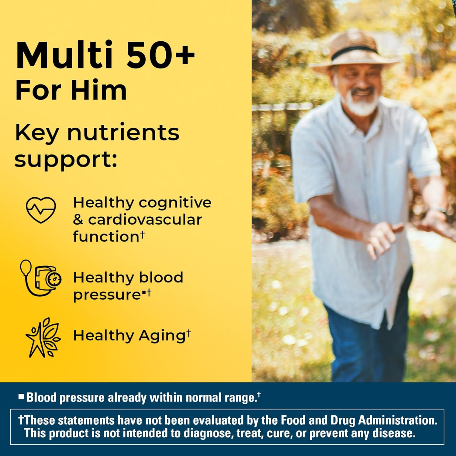 Nature Made Multivitamin for Him 50+, Mens Multivitamins for Daily Nutritional S