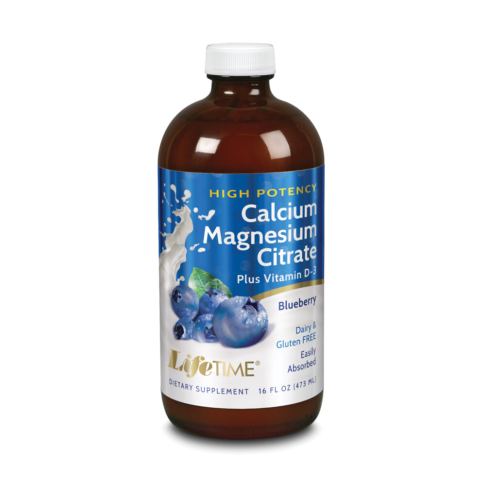 Lifetime High Potency Calcium Magnesium Citrate w/ Vitamin D-3 | 16 FL oz