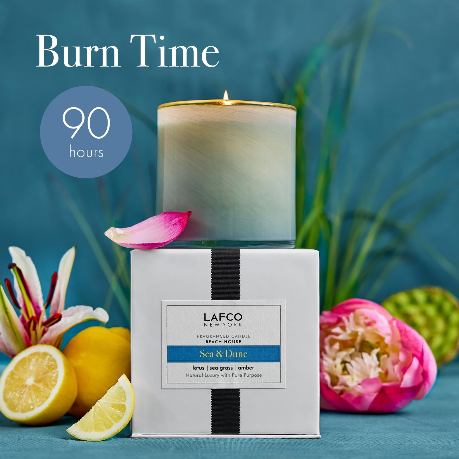 LAFCO New York Signature Candle, Sea & Dune – 15.5 oz – 90-Hour Burn Time – R…
