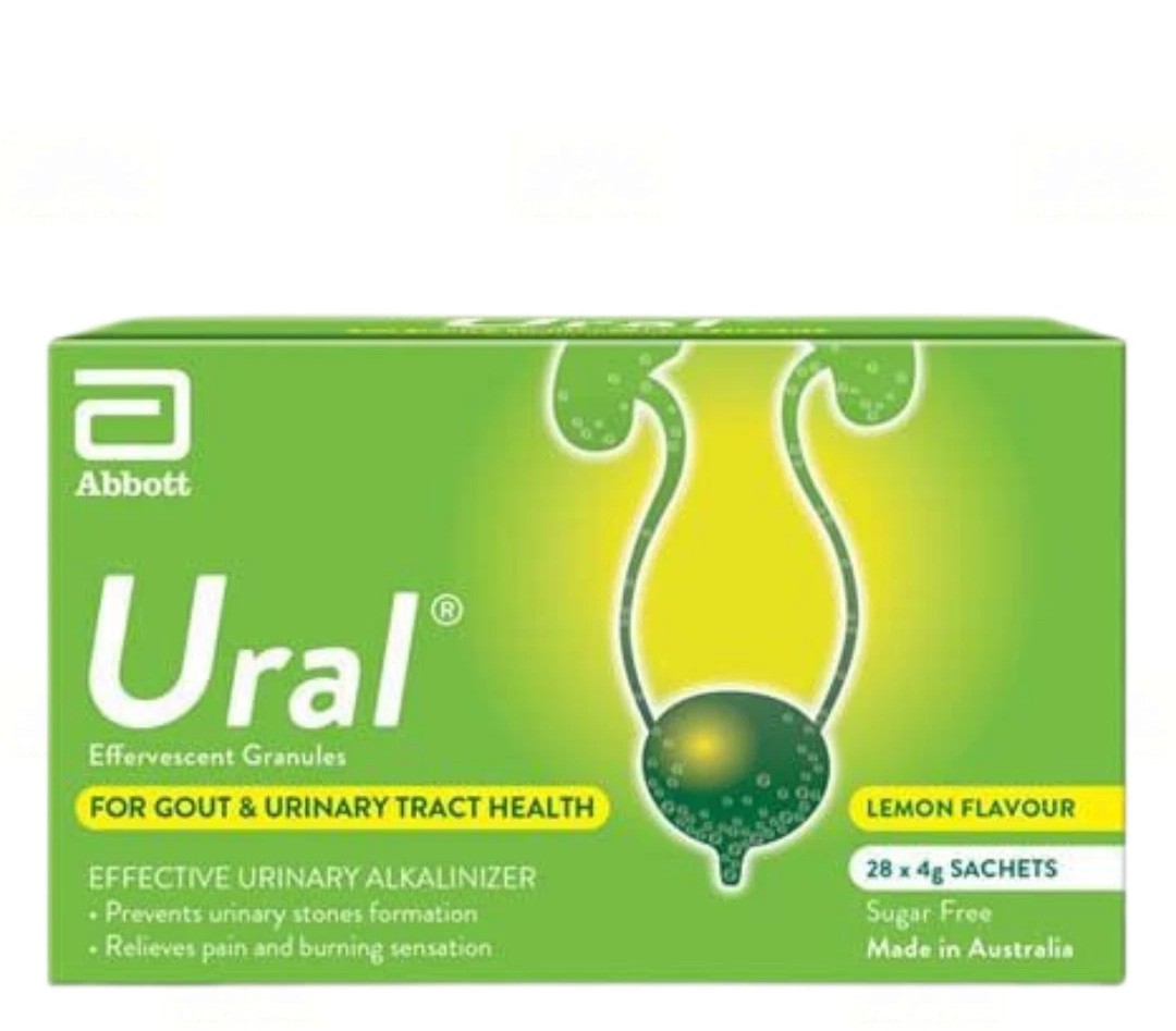 2 X Abbott Ural Effervescent Granules Urine Alkalinizer (4g x 28 sachets)