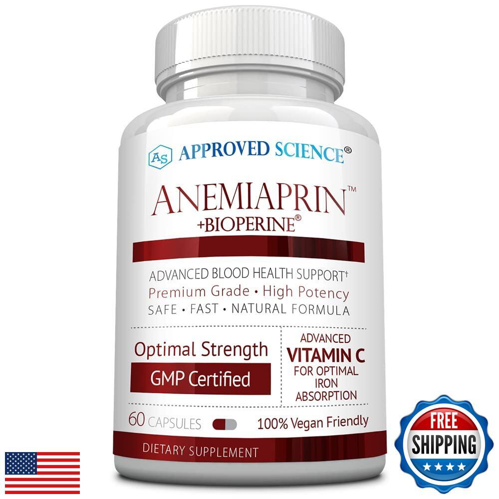 Approved Science Anemiaprin – Absorbable Iron, Vitamin C – Gentle On Stomach