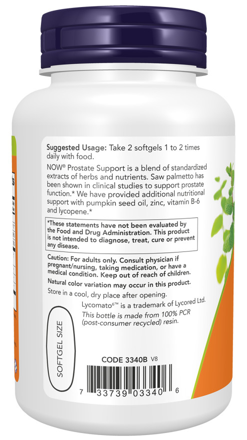 NOW Foods Prostate Support 90 Softgels GMP Quality Assured 10/28EXP