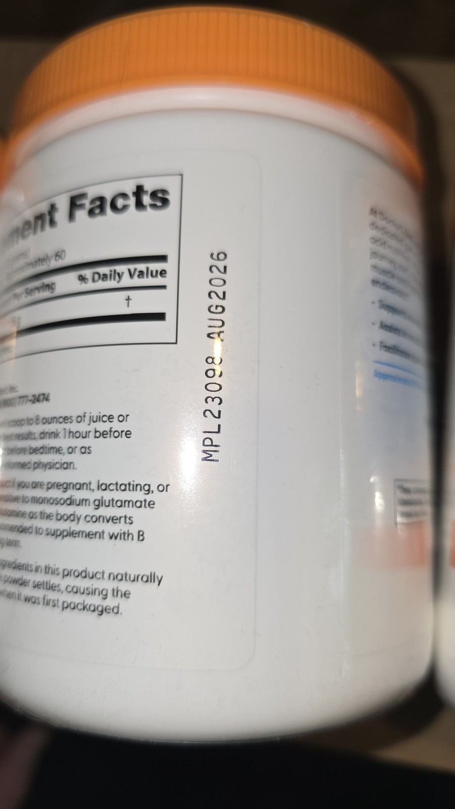 Exp 08/26 3 Pack Doctors Best Pure L-Glutamine Powder Muscle 60 Servings