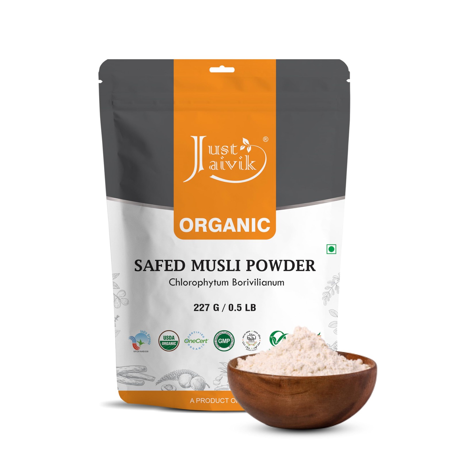 100% Organic Safed Musli Powder – Chlorphytum Borivillianum 227 GMS / 1/2 LB …