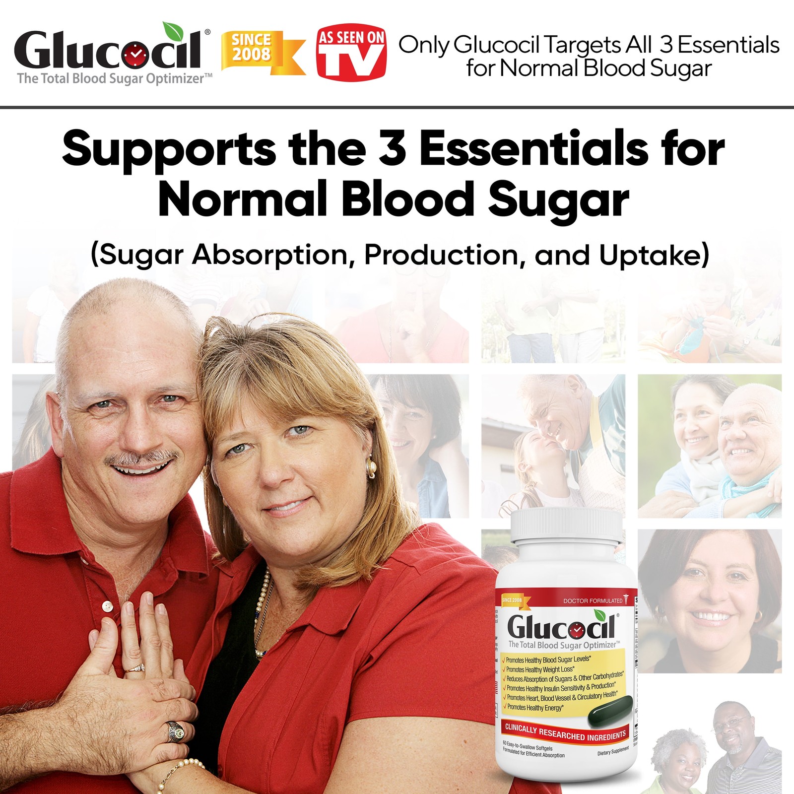 Glucocil Premium Blood Sugar Support Dietary Supplement Softgels, 60 Count