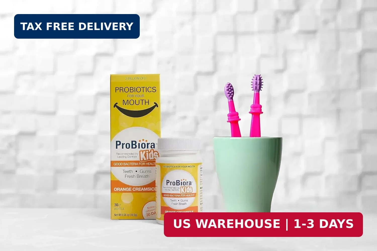 ProBiora Kids Oral-Care Chewable Probiotic Tablets | Probiotic Supplement Design