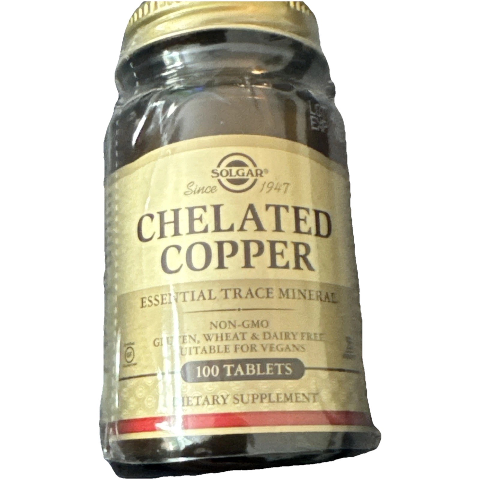 Solgar Chelated Copper 100 Tablets Highly Bioavailable Skin Hair Nails NEW
