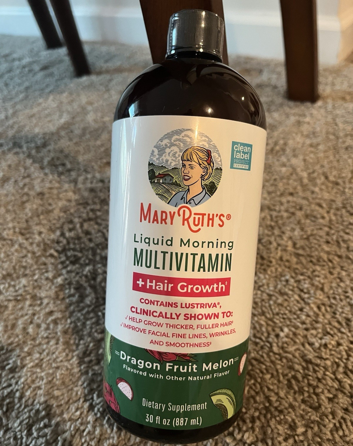 MaryRuth’s Liquid Morning Multivitamin + Hair Growth Dragon Fruit Melon 30oz