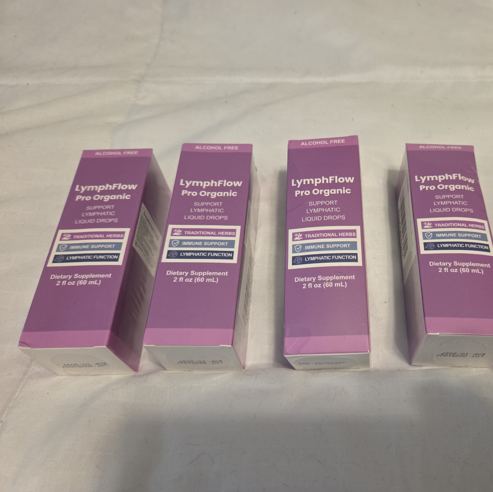 Lot of 4 Amala Health Lymph Flow Pro Organic Drops Lymphatic Drainage Detox NEW