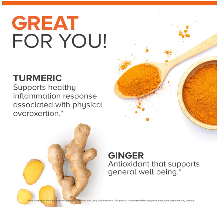 Turmeric Curcumin with Black Pepper & Ginger, 2400mg Joint Support, 105 Count