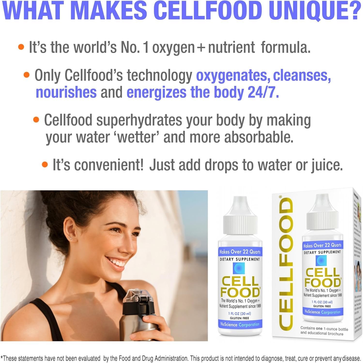 Cellfood Liquid Oxygen Drops: 10-Pack Energy & Wellness Supplement, 1 fl oz