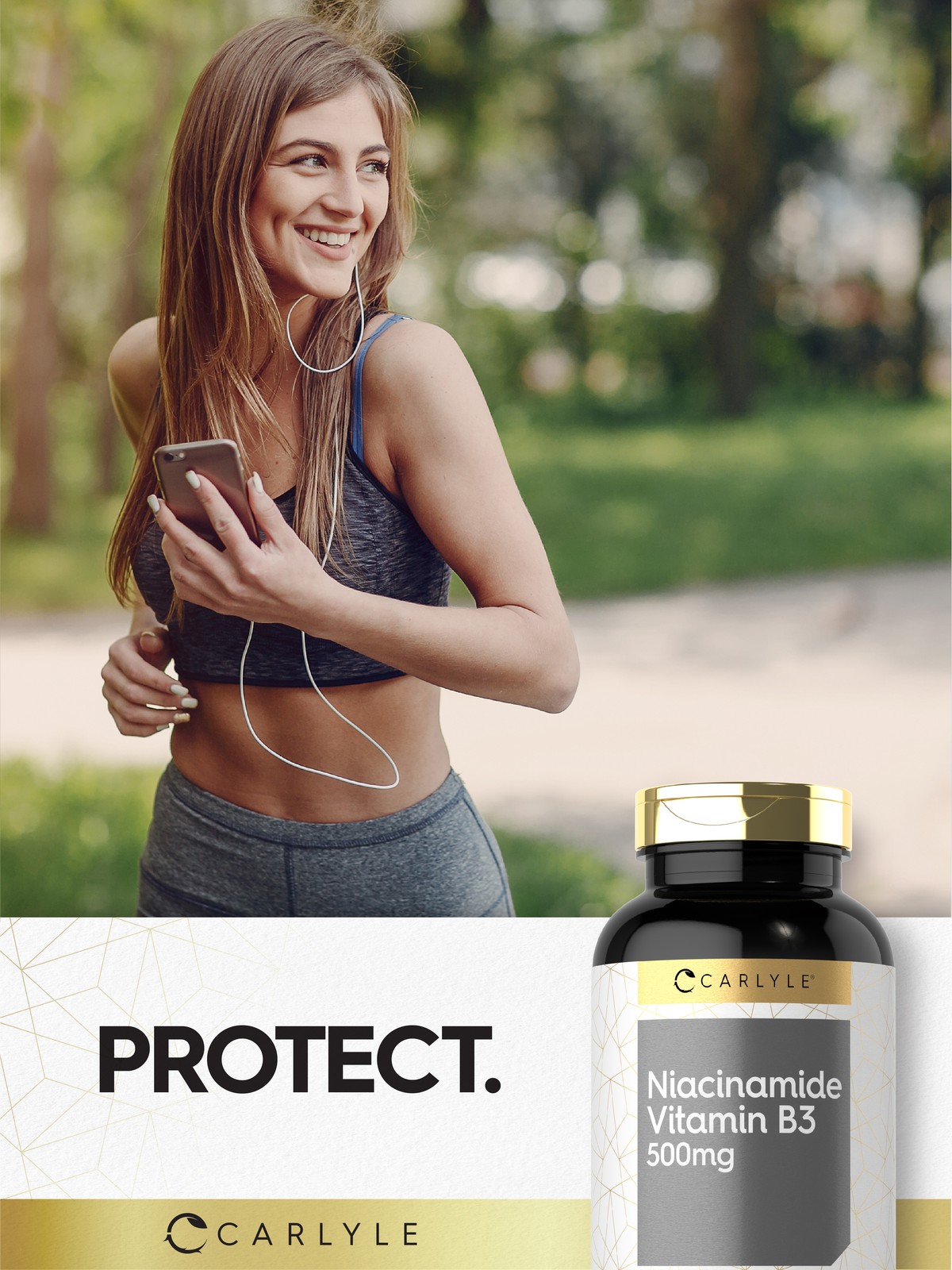 Niacinamide 500mg | 300 Capsules | Non-GMO, Gluten Free Supplement | by Carlyle