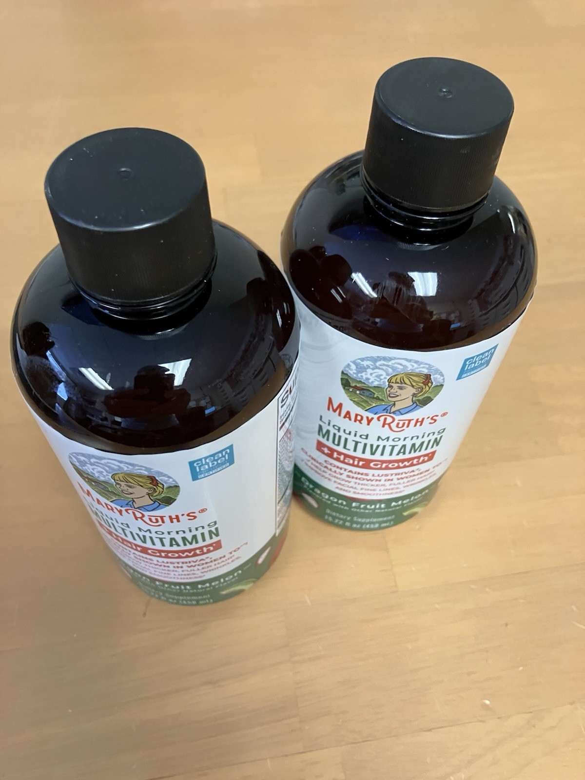 2 pk, Mary Ruth’s Liquid Morning Multi-Vitamin + Hair Growth, Dragon Fruit Melon