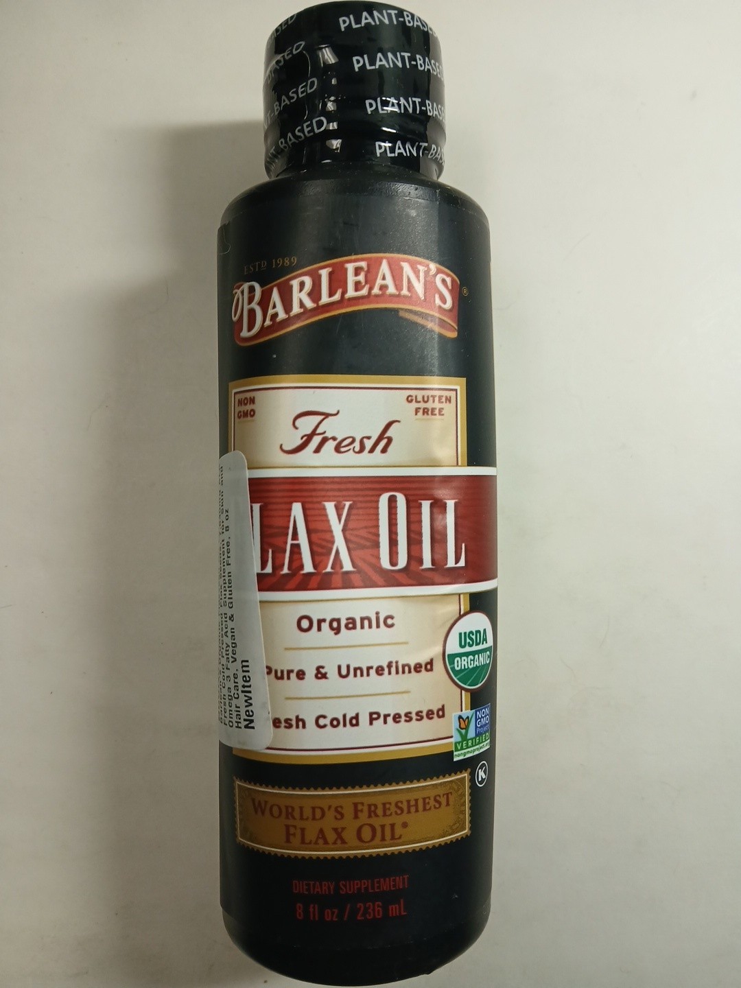 Barlean s Organic Fresh Flax Oil 8 fl oz 236 ml Kosher, Organic Exp 08/2026