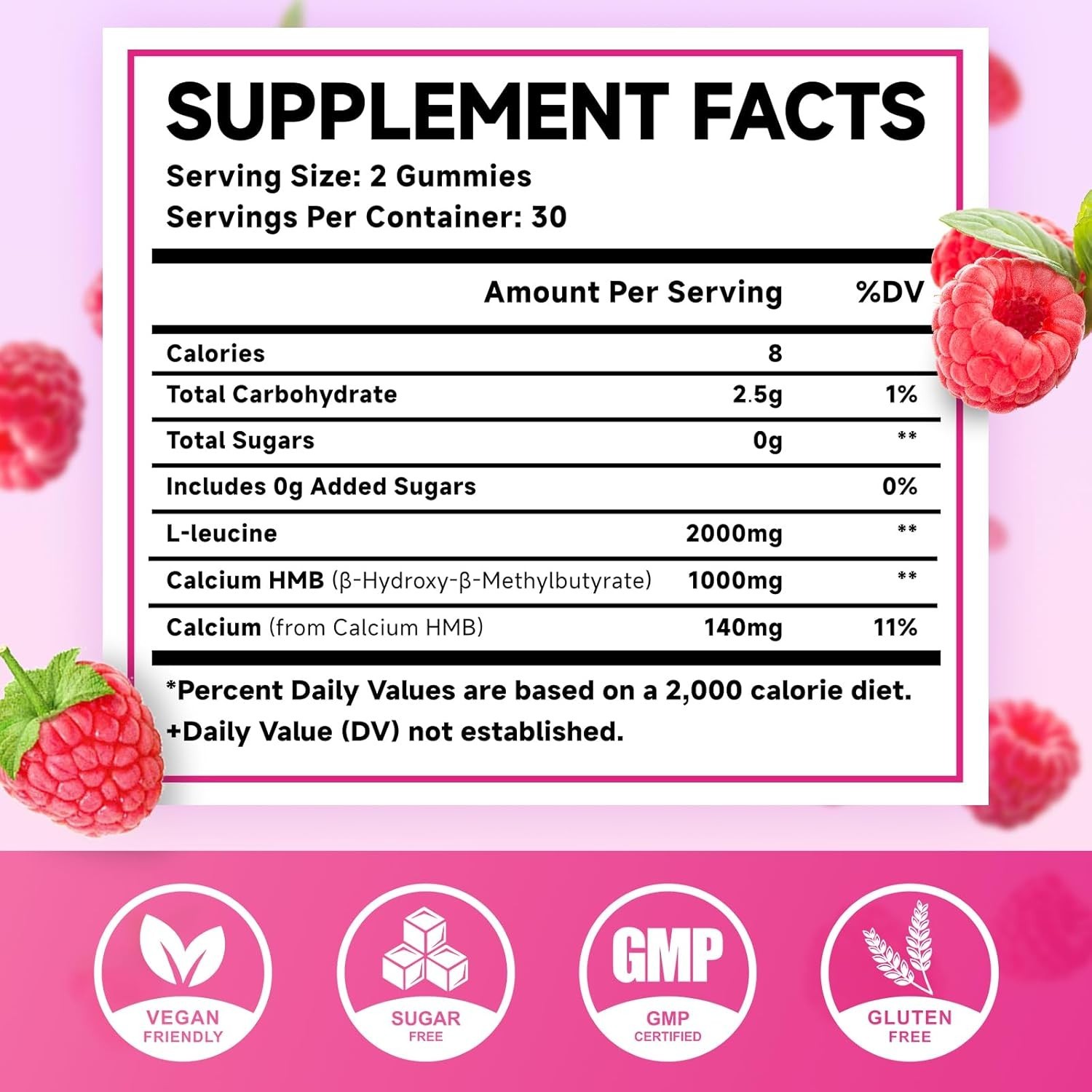 MEENCCD HMB and L-Leucine Gummies, HMB and Leucine Amino Acid Free Shipping