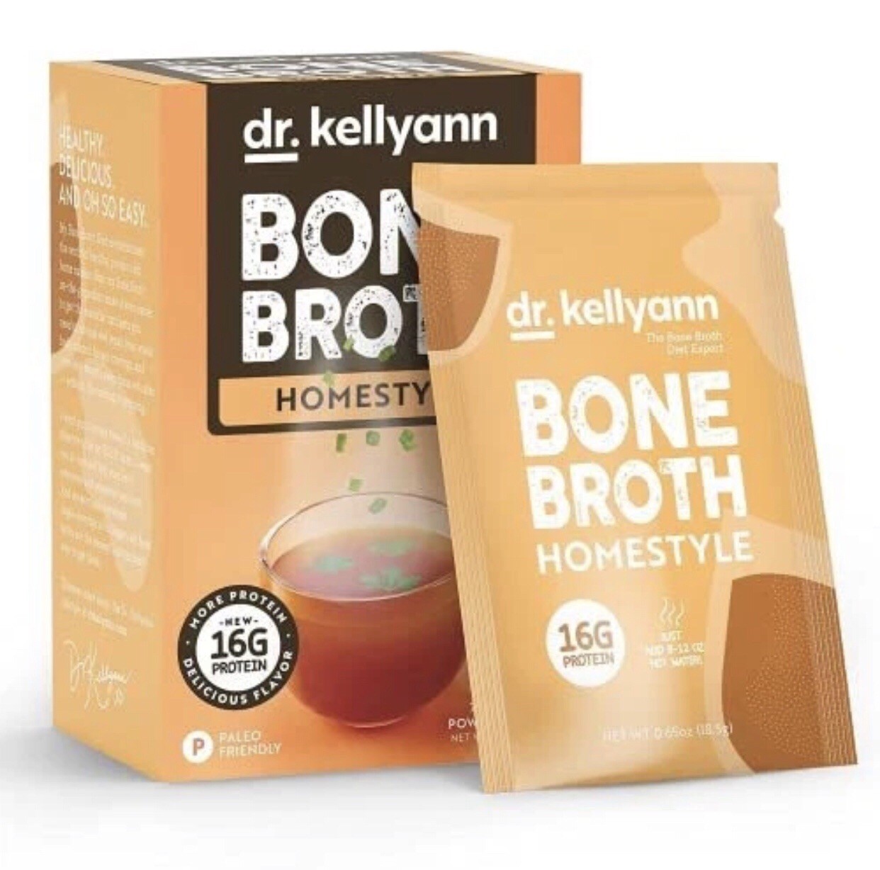 Bone Broth Collagen Packets (7 Servings, 1 Box), 16G Protein Keto-Paleo BB 3/24
