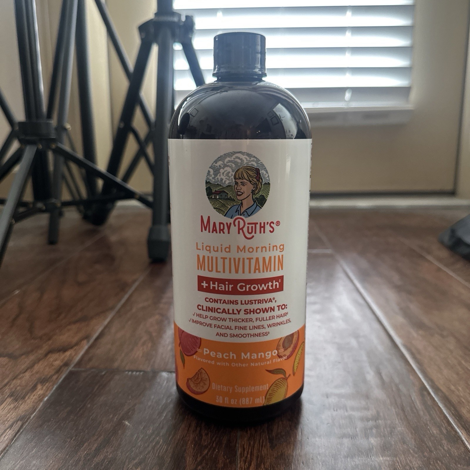 Mary Ruth’s Liquid Morning Multivitamin + Hair Growth, Peach Mango, 30 fl oz