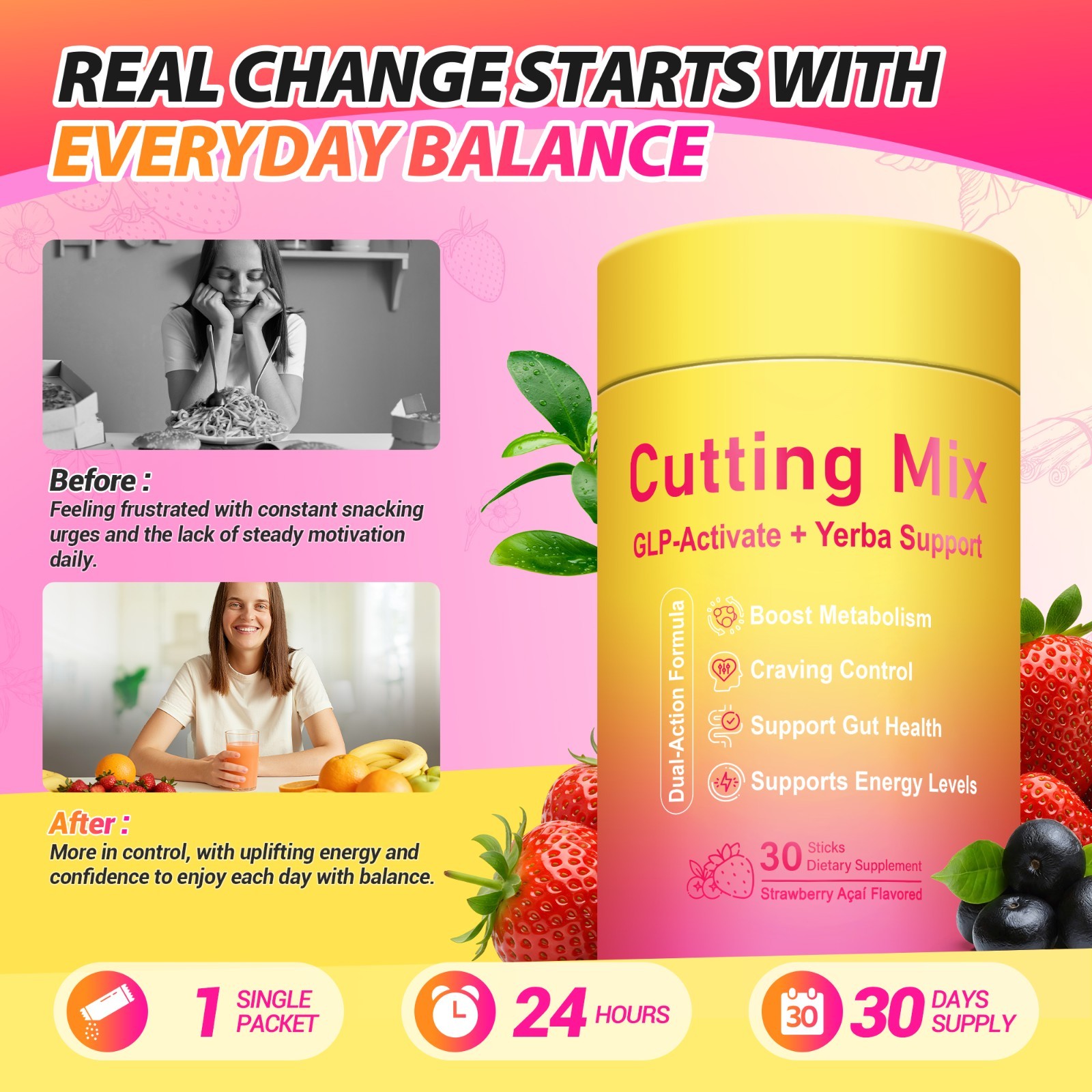30 Bags LeeFar Cutting Drink Mix – Berberine, Chromium,5-HTP, Yerba Mate US