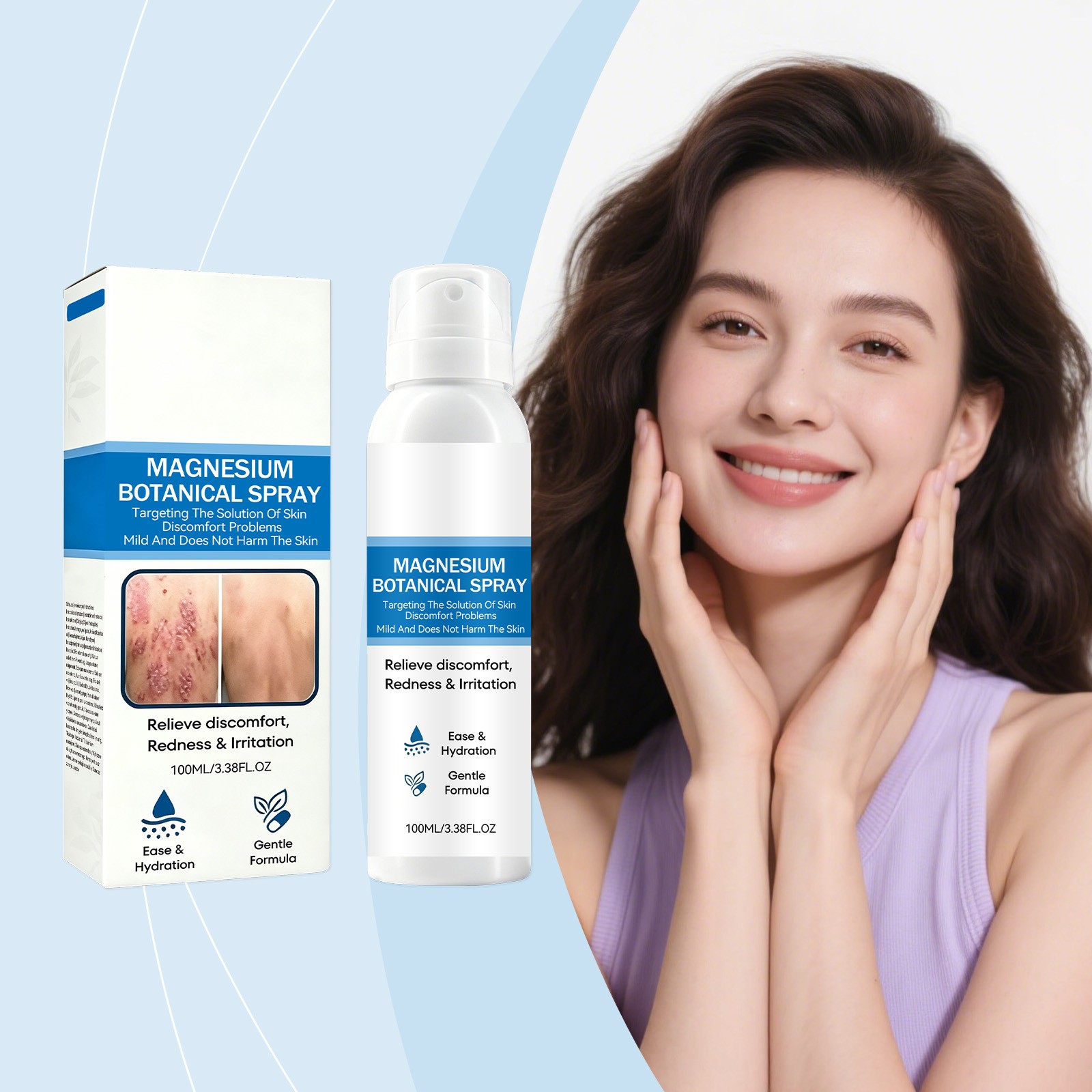 Magnesium Herbal Skin Soothing Spray For Redness, Irritation & Discomfort