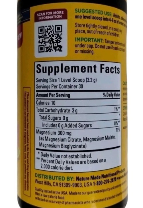 Nature Made Magnesium Complex Powder 300mg Pink Lemonade 3.38 oz Lot of 2 08/27