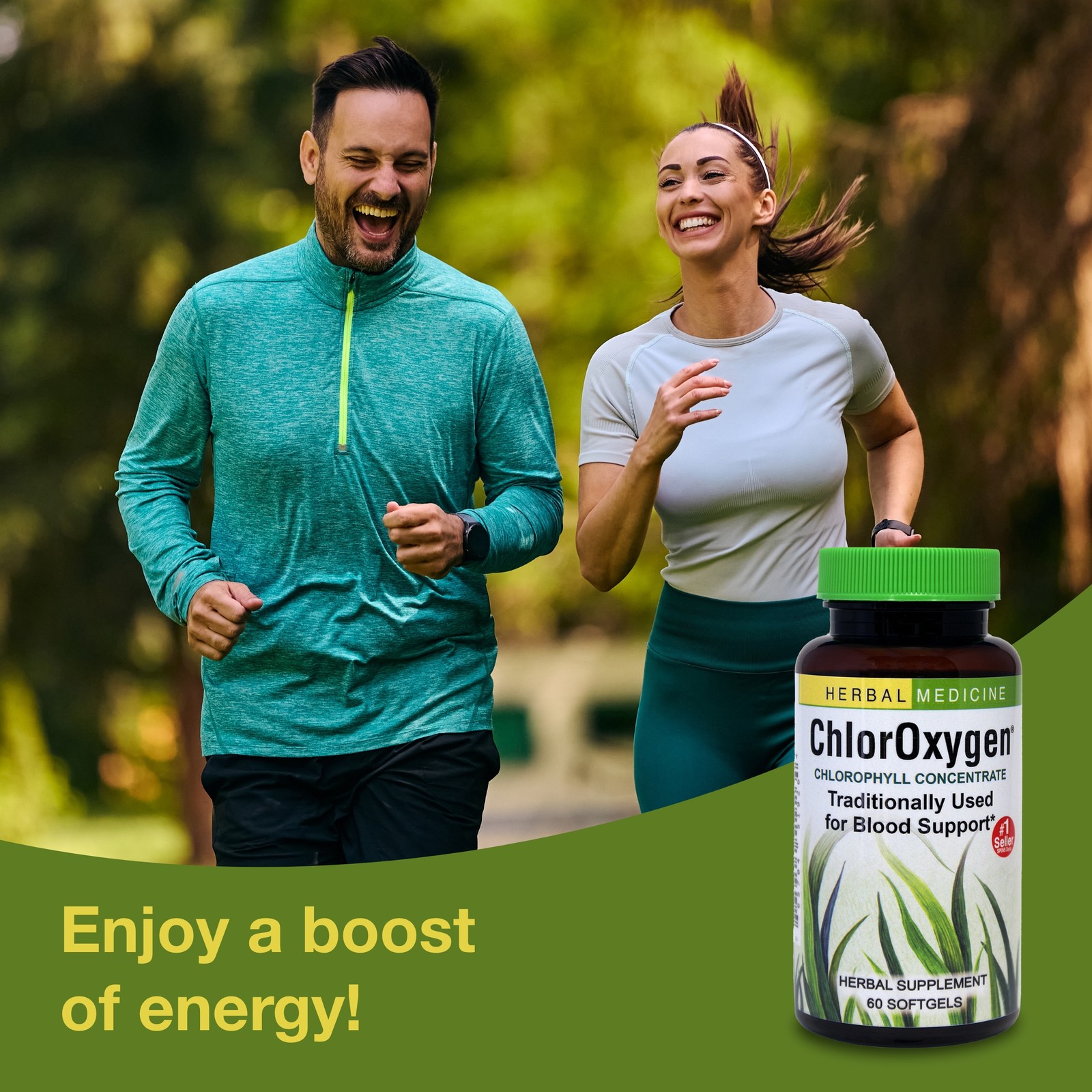 Herbs Etc. ChlorOxygen, Chlorophyll Concentrate Dietary Supplement, 60 Softge…